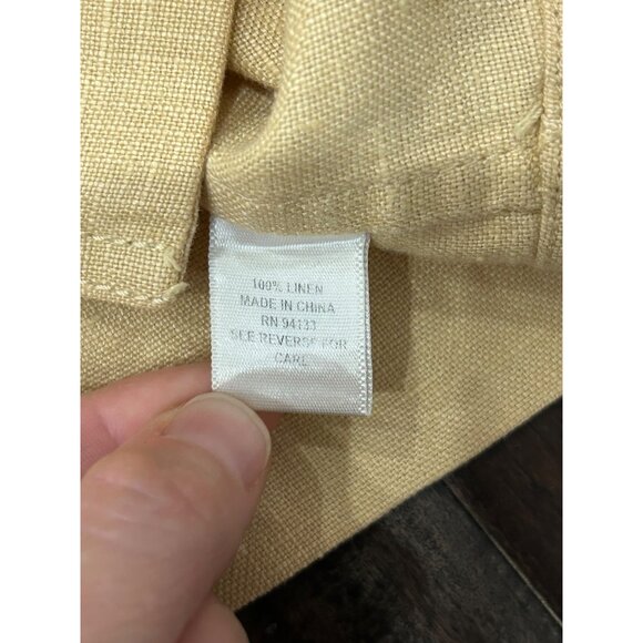 Debra Deroo Beige Button-Up Womens Linen Blouse Jacket Size 22 - Picture 8 of 10